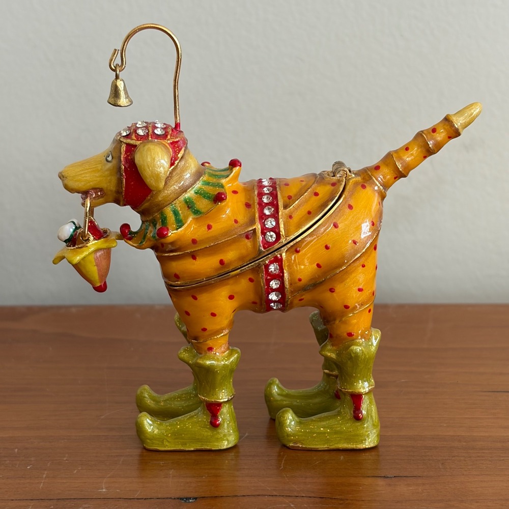 Dept 56 Krinkles Patience‎ Brewster Lab Jester Jeweled Enamel Trinket Box 2005